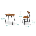 Best Choice Products 3 Piece Modern Oval Dining Table Set, Small Kitchen Dinette W/2 Chairs Black/Black