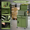 2 in 1 Rolling Tool Chest, 5-Drawer Tool Storage Cabinet with Wheels, Adjustable Shelf, Tool Box Organizer for Garage Warehouse Workshop