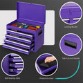 2 in 1 Rolling Tool Chest, 5-Drawer Tool Storage Cabinet with Wheels, Adjustable Shelf, Tool Box Organizer for Garage Warehouse Workshop