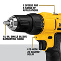 DEWALT 20V Max Cordless Drill/Driver Kit, Compact, 1/2 Inch (DCD771C2), Yellow