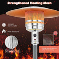 50,000 BTU Propane Outdoor Heater, Round Patio Heater with Stainless Steel Burner, Tip Over, Flame Out Protection, Wheels, CSA Certificated