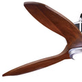 Vaxcel Curtiss Satin Brass Mid Century Modern MCM Wood Propeller Ceiling Fan with LED Light Kit and Remote