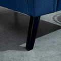 HOMCOM Armless Double Sofa Loveseat Tufted Linen Upholstery Couch with Wooden Legs for Living Room 28.75 x 43.25 x 36.5 inches