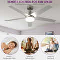 Uforic 52" Modern Ceiling Fan with Lights and Remote Control, 5 Blade Ceiling Fan