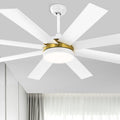 Dextrus 60 in Modern LED Outdoor/Indoor Ceiling Fan with Remote Control