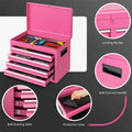 2 in 1 Rolling Tool Chest, 5-Drawer Tool Storage Cabinet with Wheels, Adjustable Shelf, Tool Box Organizer for Garage Warehouse Workshop